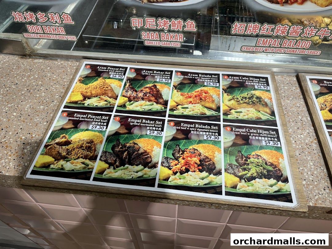 Menu page for Food Republic Wisma Atria