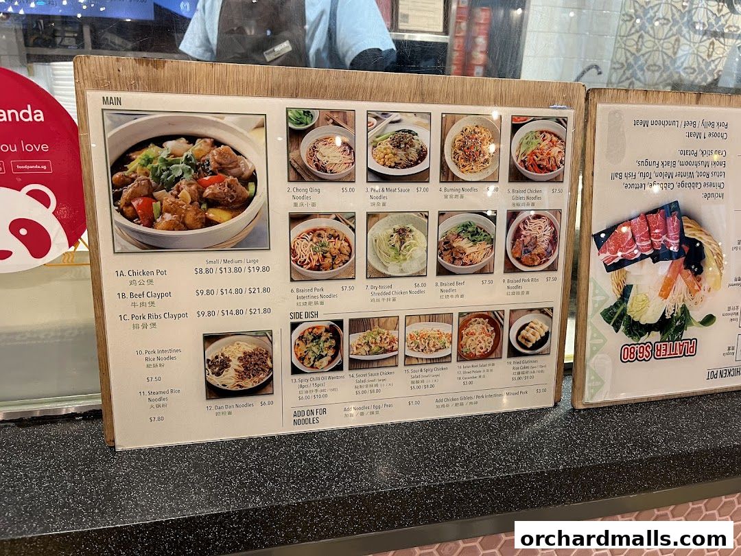 Menu page for Food Republic Wisma Atria