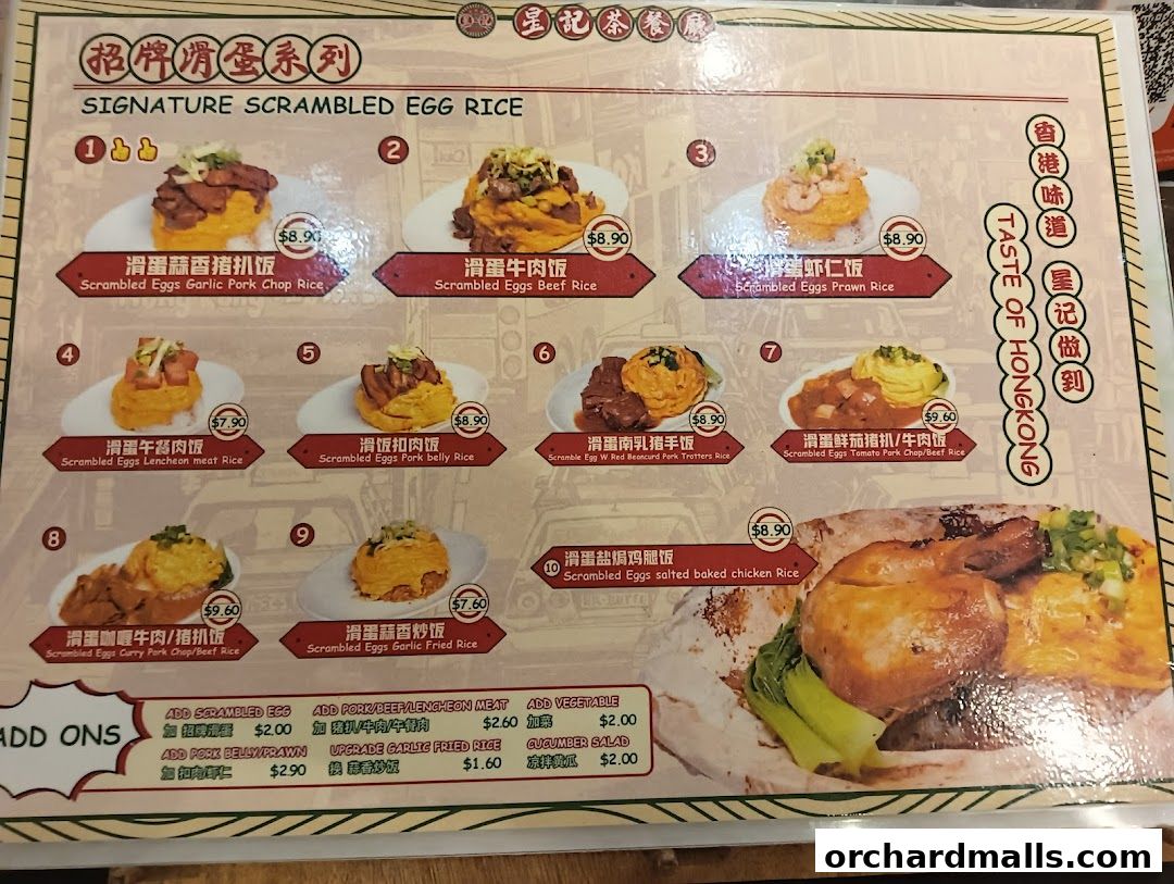 Menu page for Food Republic Wisma Atria