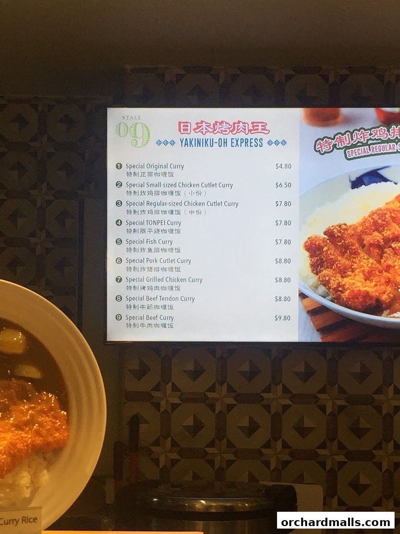 Menu page for Food Republic Wisma Atria