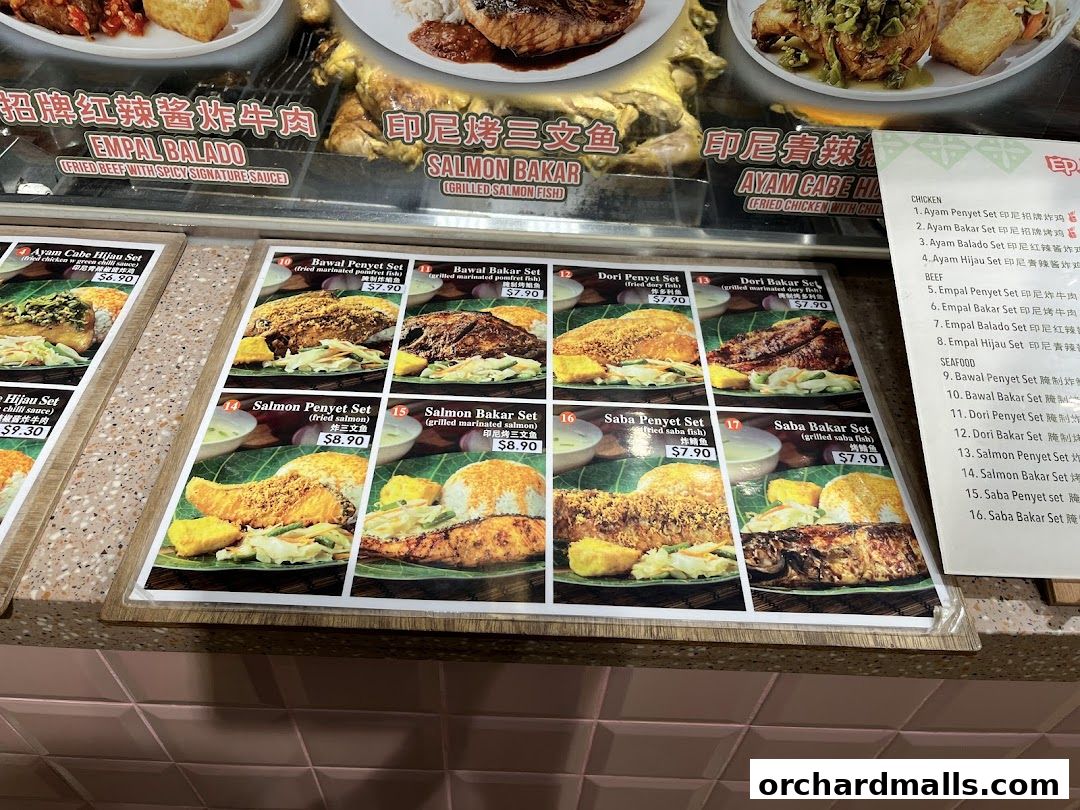 Menu page for Food Republic Wisma Atria