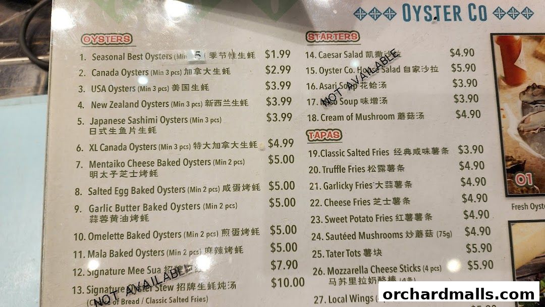 Menu page for Food Republic Wisma Atria