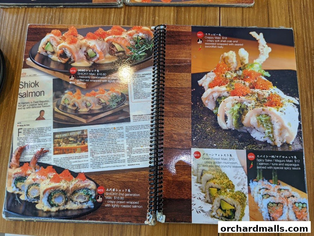 Menu page for Food Republic Wisma Atria