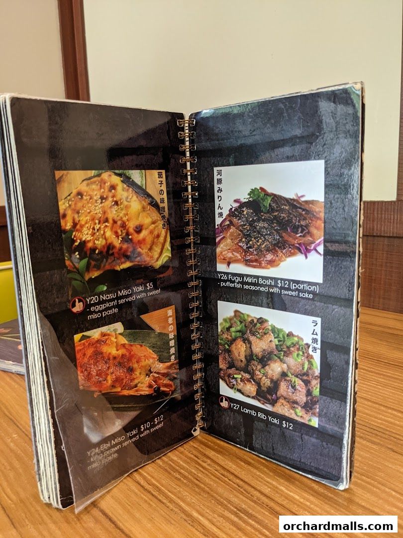 Menu page for Food Republic Wisma Atria