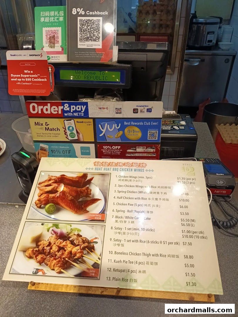 Menu page for Food Republic Wisma Atria