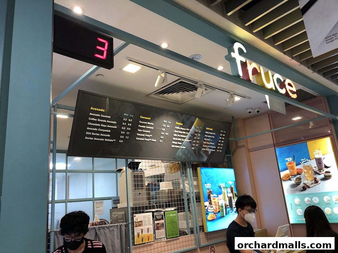 Menu page for Fruce Wisma