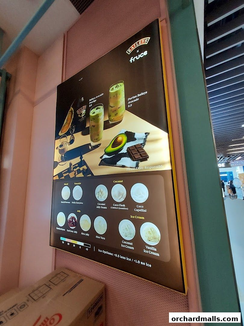 Menu page for Fruce Wisma