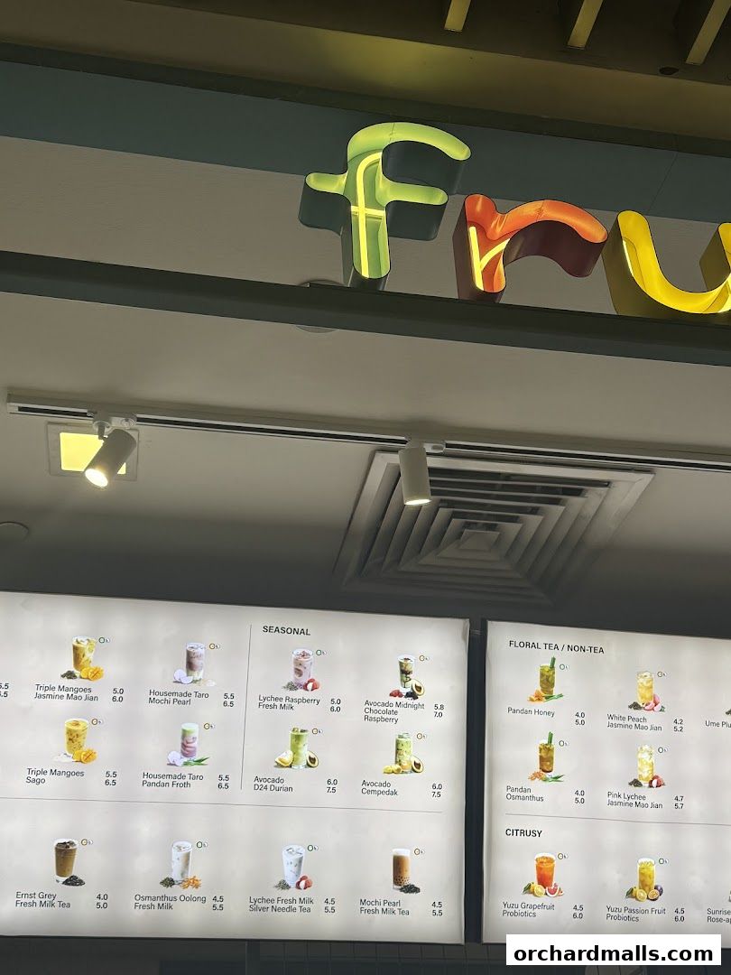 Menu page for Fruce Wisma