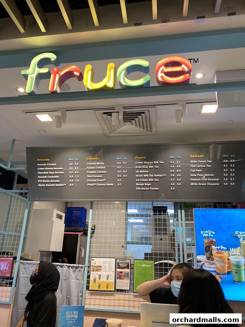 Menu page for Fruce Wisma