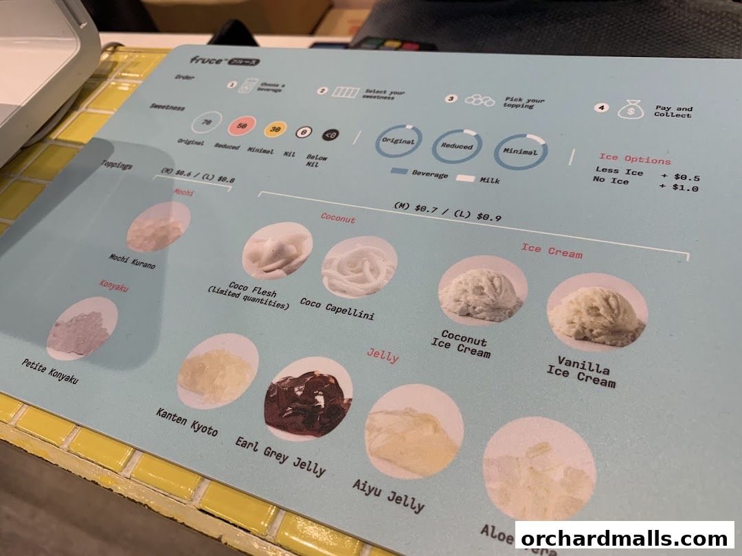 Menu page for Fruce Wisma