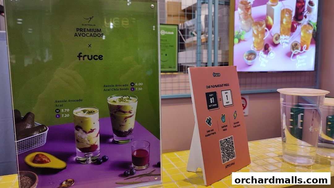 Menu page for Fruce Wisma