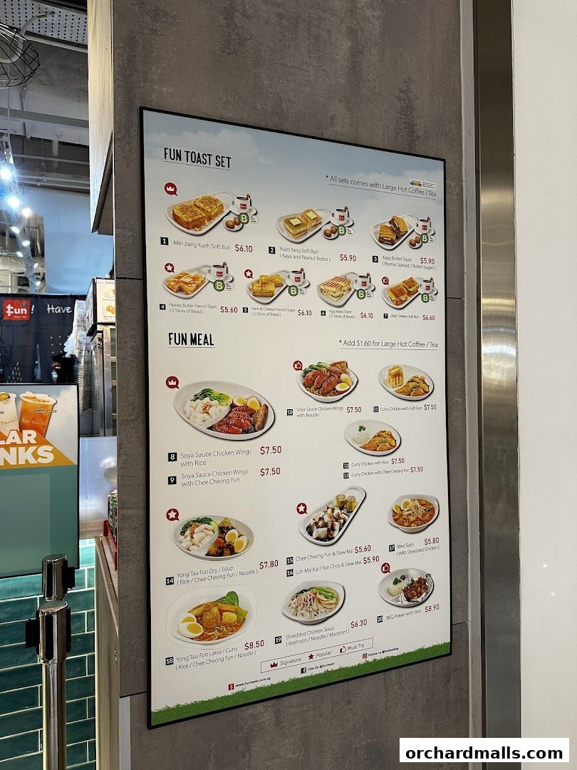 Menu page for Fun Toast Orchardgateway