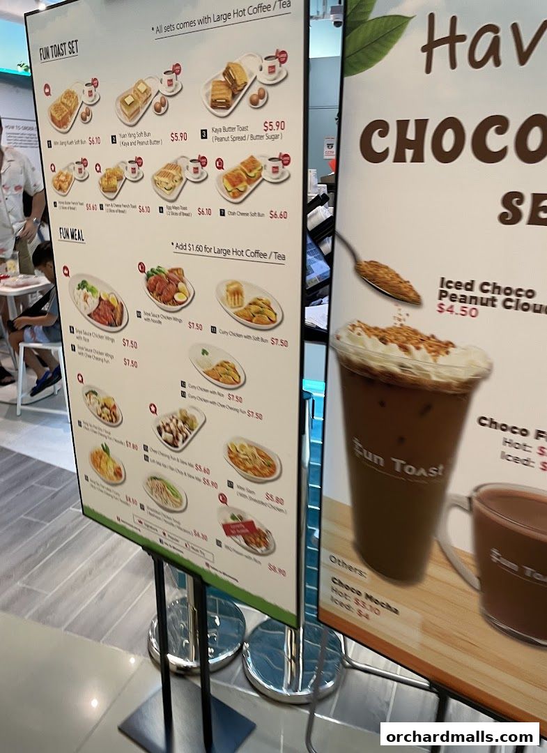 Menu page for Fun Toast Orchardgateway