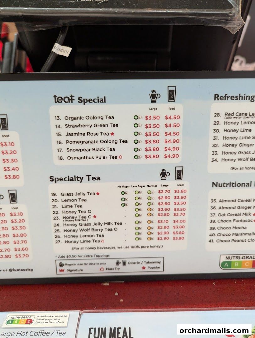 Menu page for Fun Toast Orchardgateway