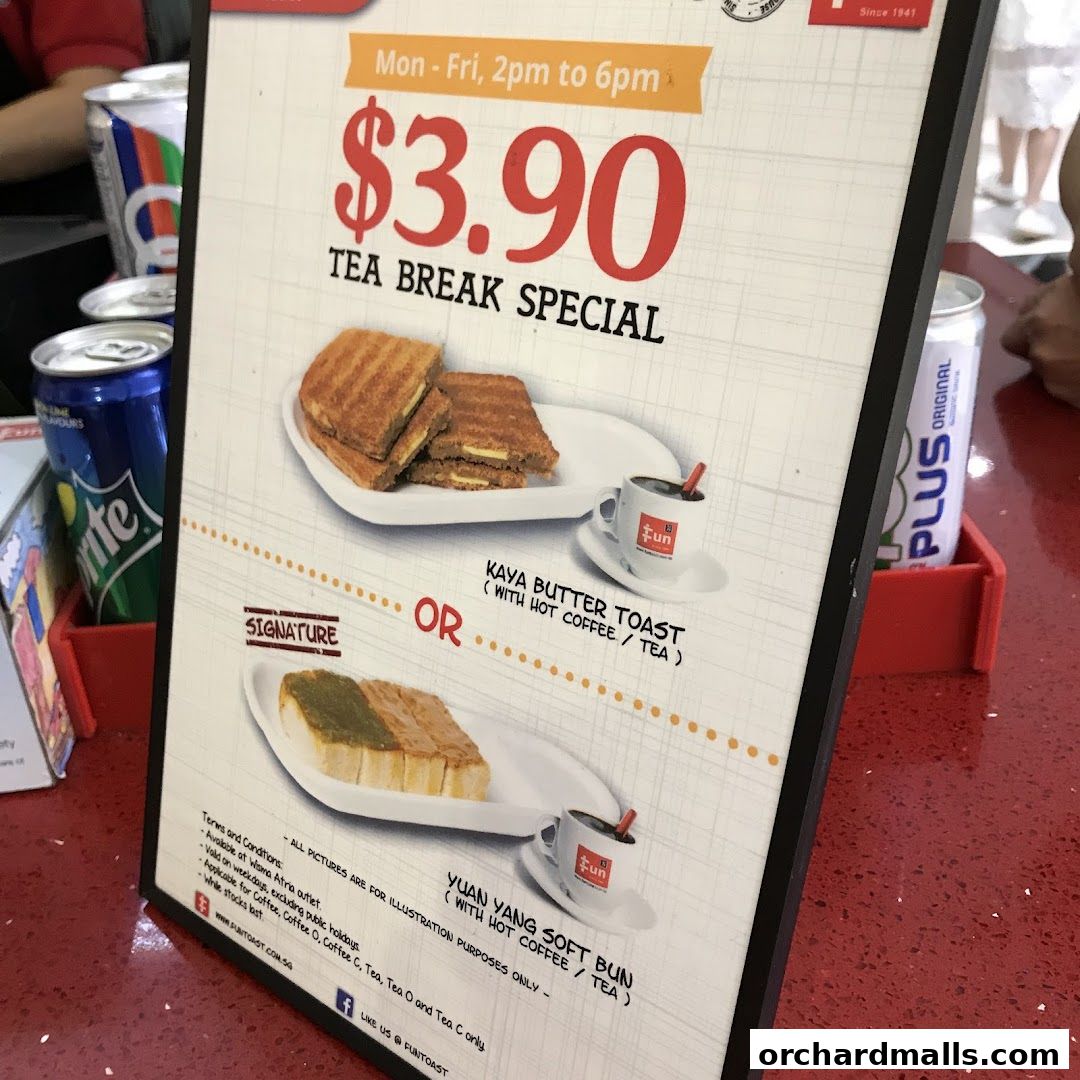 Menu page for Fun Toast