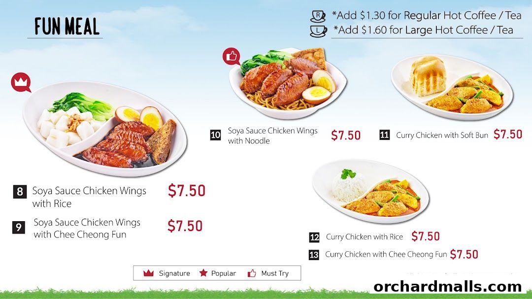 Menu page for Fun Toast