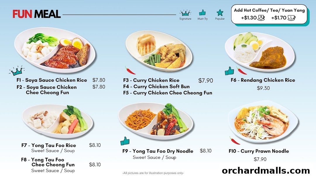 Menu page for Fun Toast