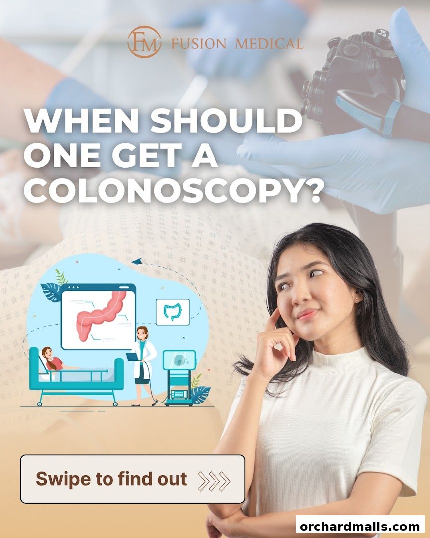 A graphic promoting information about colonoscopies from Fusion Medical.
