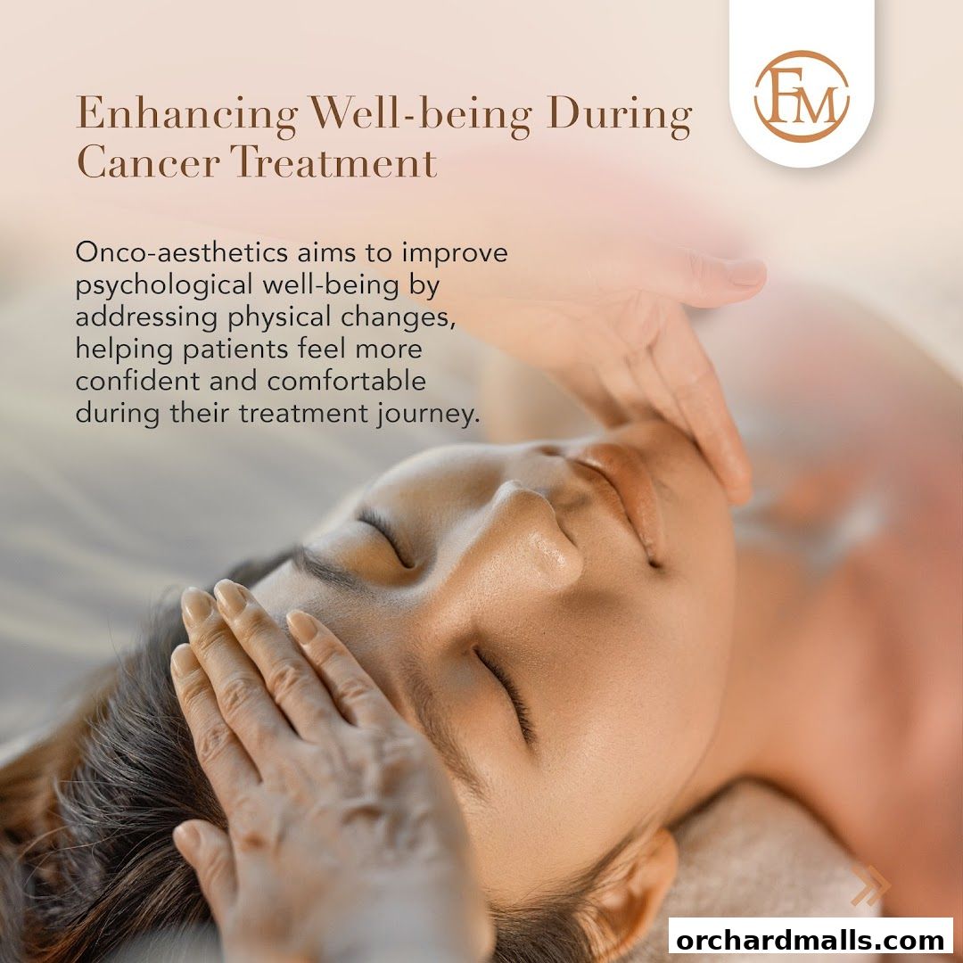 A close-up of a person receiving a gentle facial massage, with text about enhancing well-being.