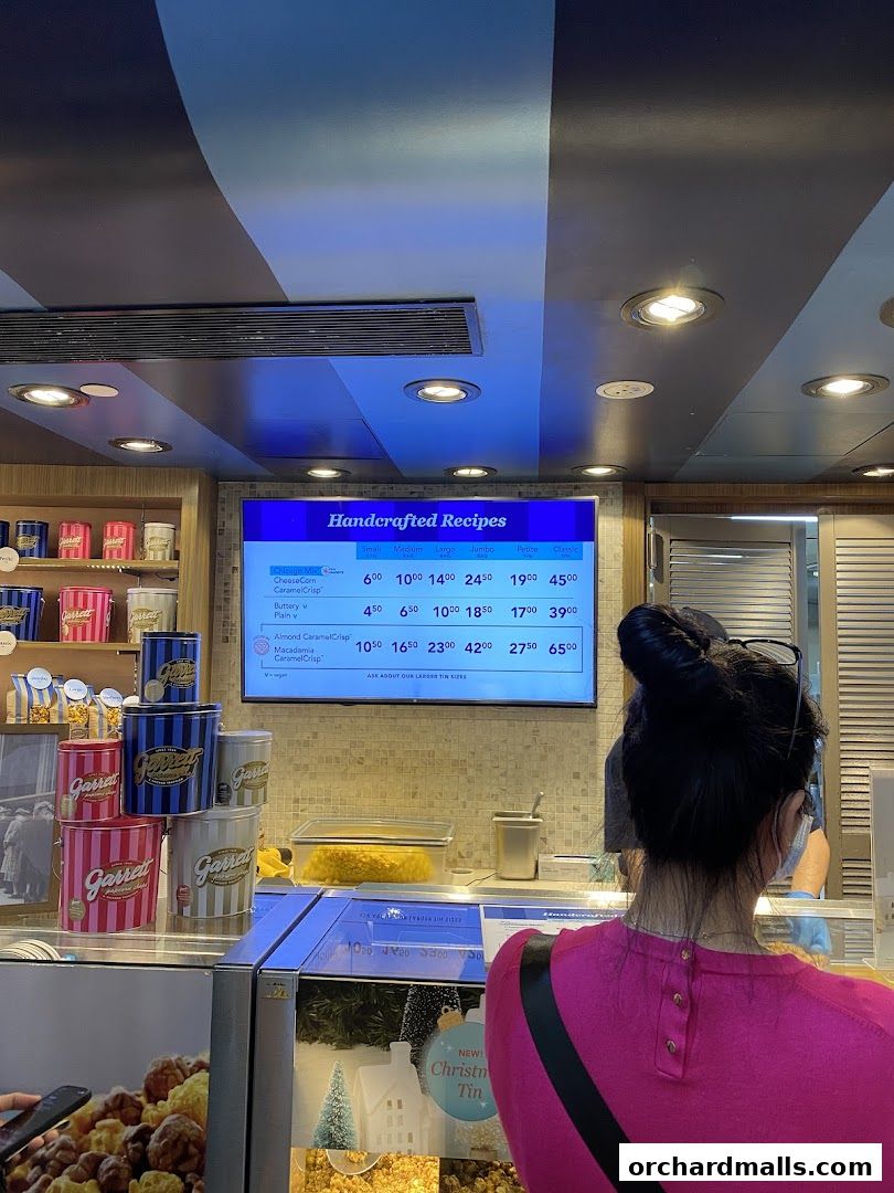 Menu page for Garrett Popcorn Shops - 313 Somerset