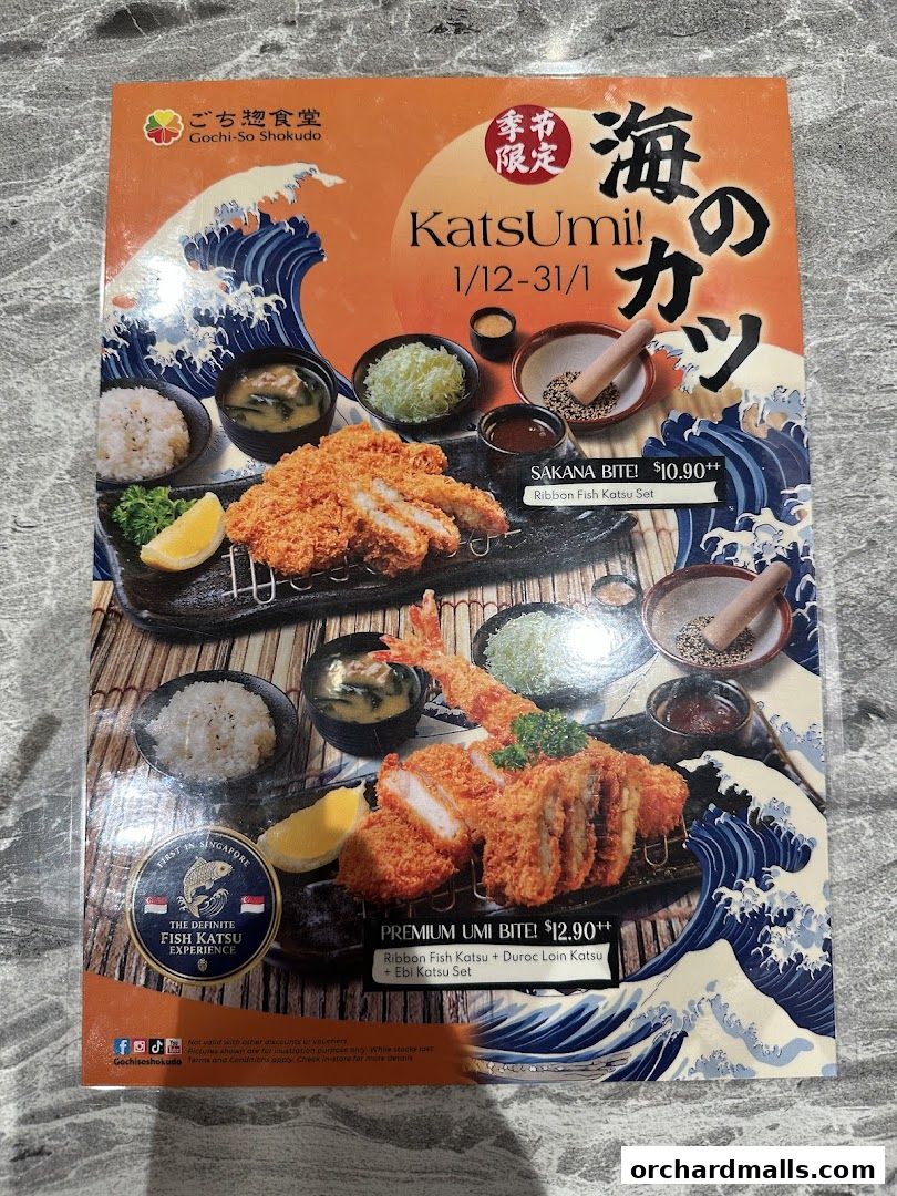 Menu page for Gochi-So Shokudo ごち惣食堂 Wisma Atria