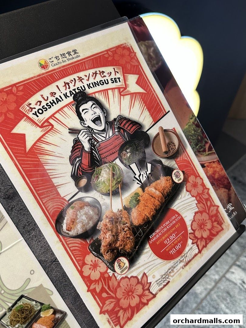 Menu page for Gochi-So Shokudo ごち惣食堂 Wisma Atria