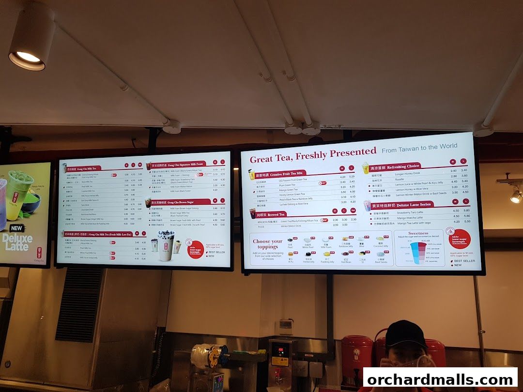 Menu page for Gong Cha