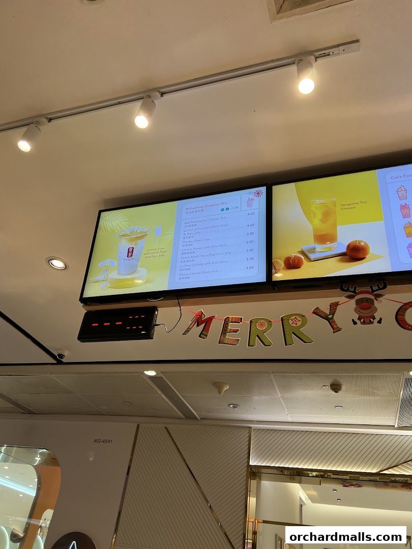 Menu page for Gong Cha