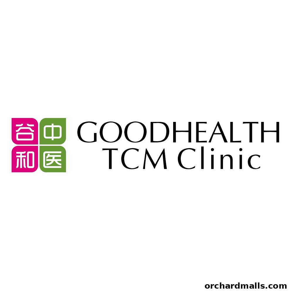 The logo for Goodhealth TCM Clinic features Chinese characters and English text.