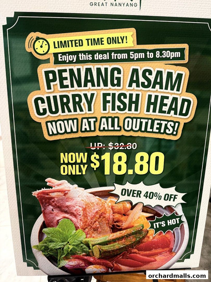 Menu page for Great Nanyang Heritage Cafe 大南洋 Somerset