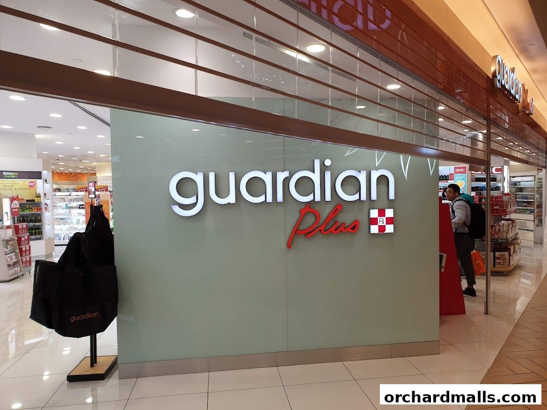 Guardian Health & Beauty Pharmacy storefront with prominent signage and a click-and-collect service.