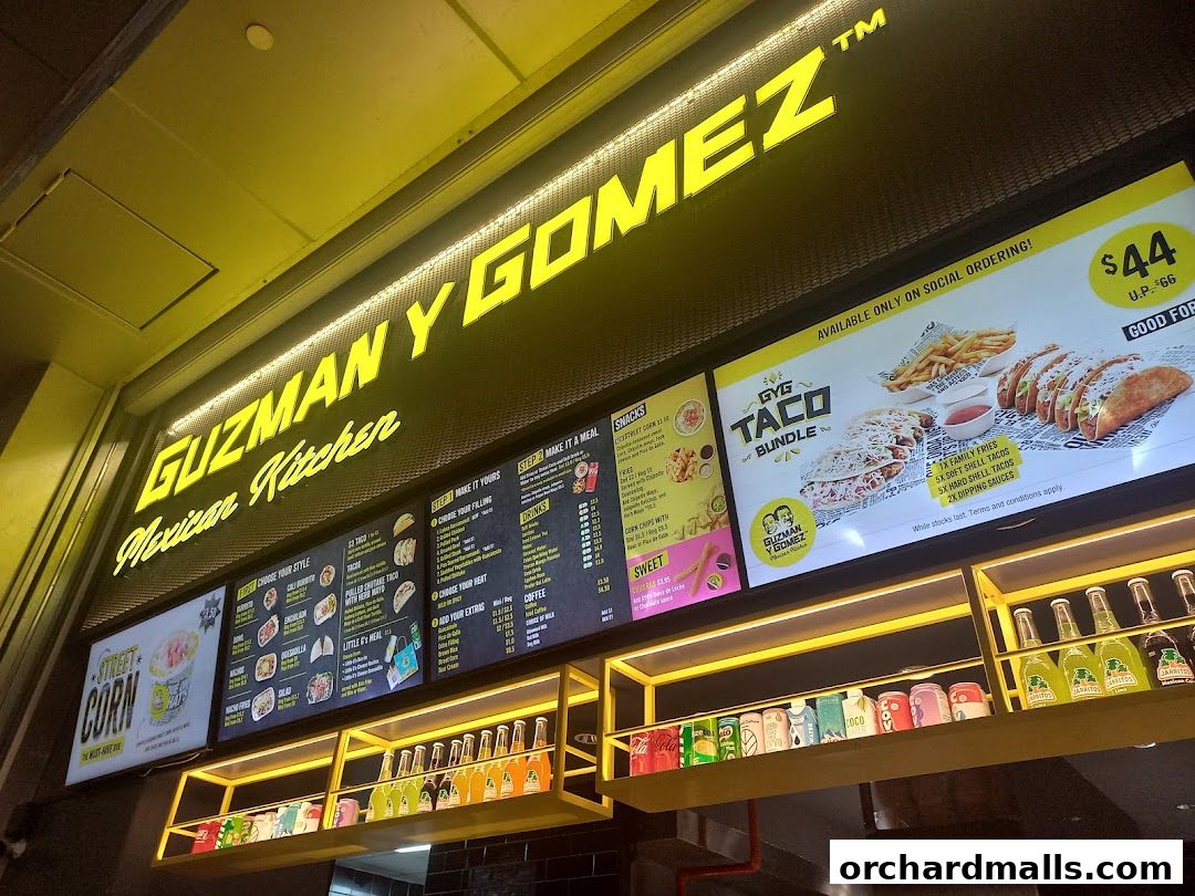 Menu page for Guzman y Gomez - Orchard Gateway