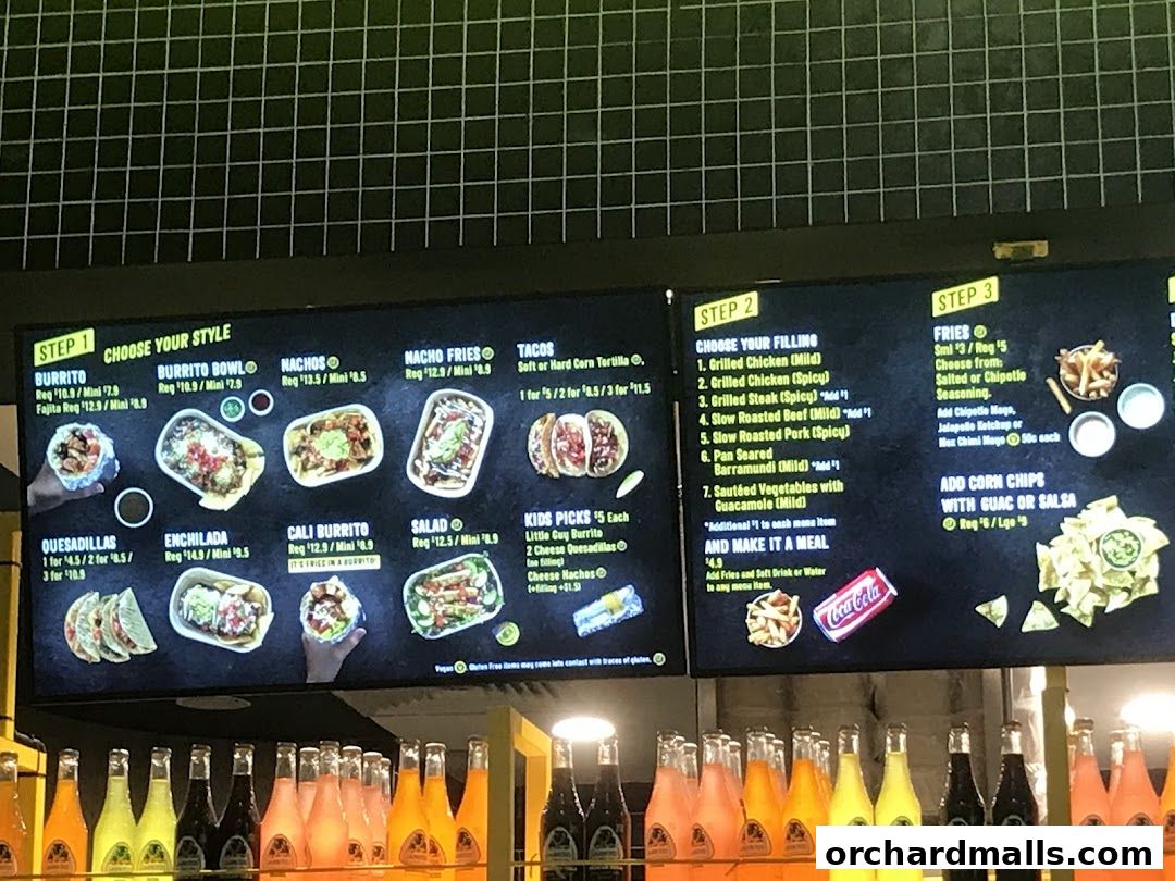 Menu page for Guzman y Gomez - Orchard Gateway