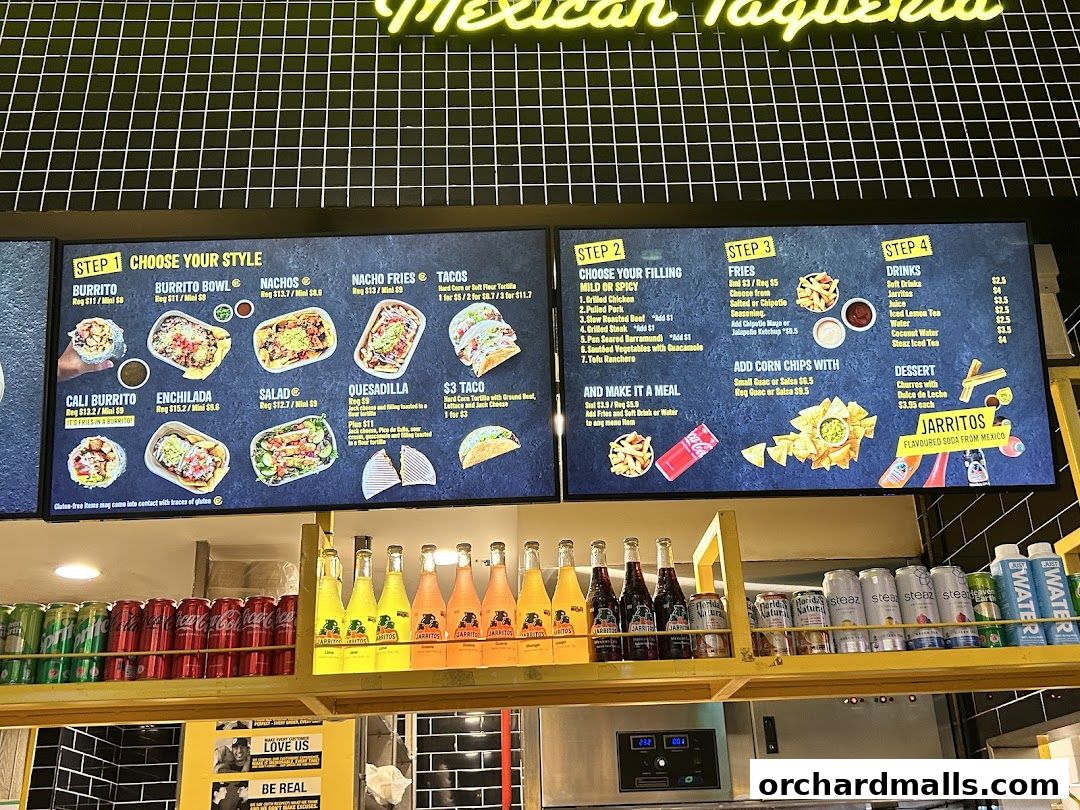 Menu page for Guzman y Gomez - Orchard Gateway