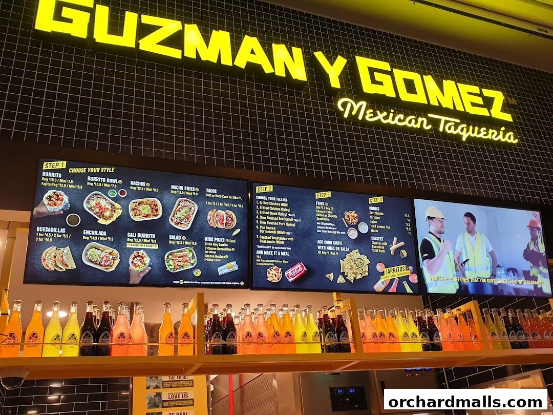 Menu page for Guzman y Gomez - Orchard Gateway