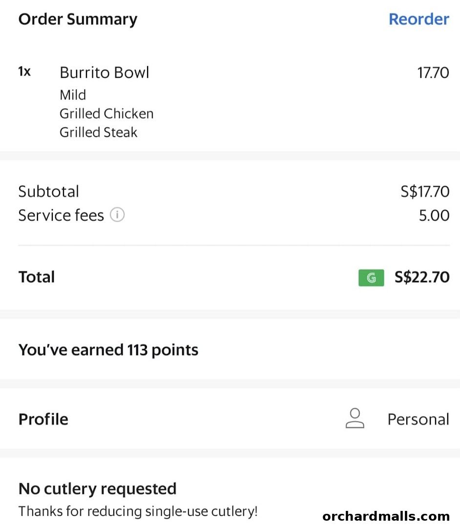 Menu page for Guzman y Gomez - Orchard Gateway