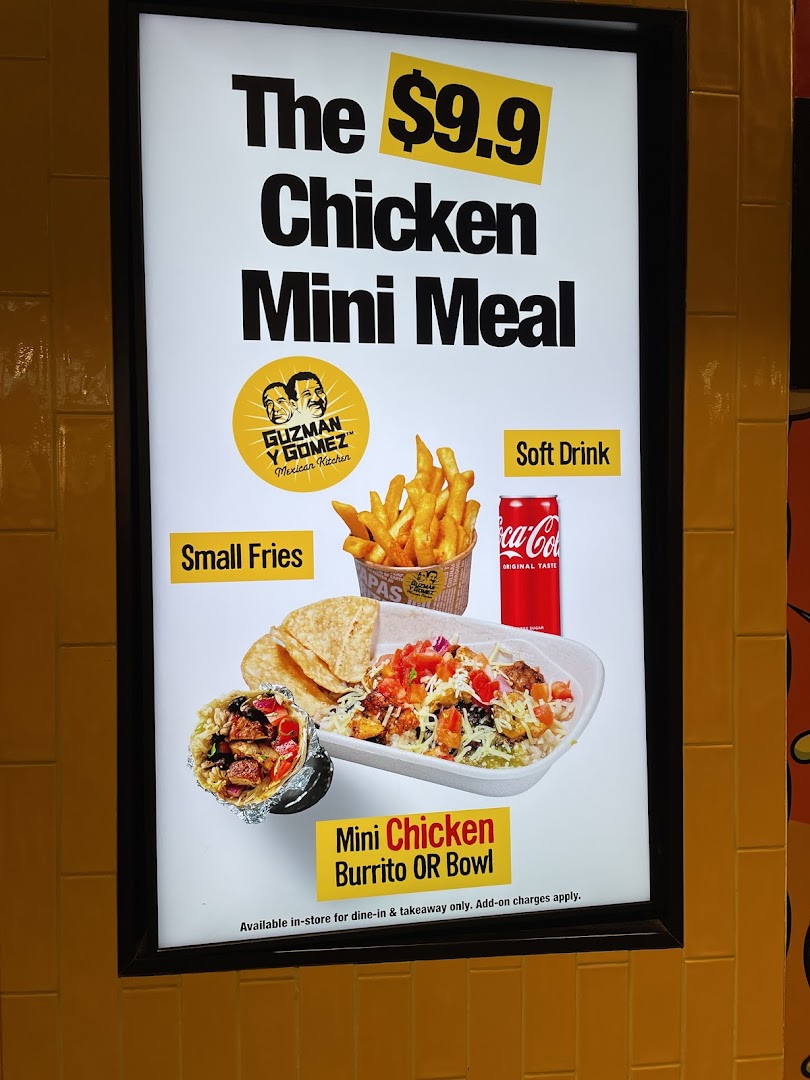 Menu page for Guzman y Gomez
