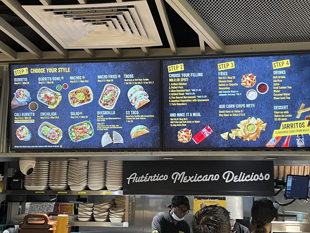 Menu page for Guzman y Gomez
