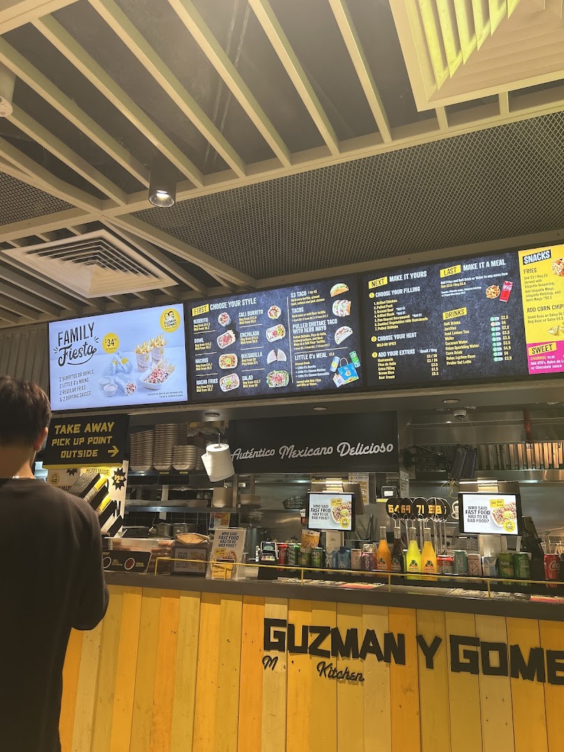 Menu page for Guzman y Gomez