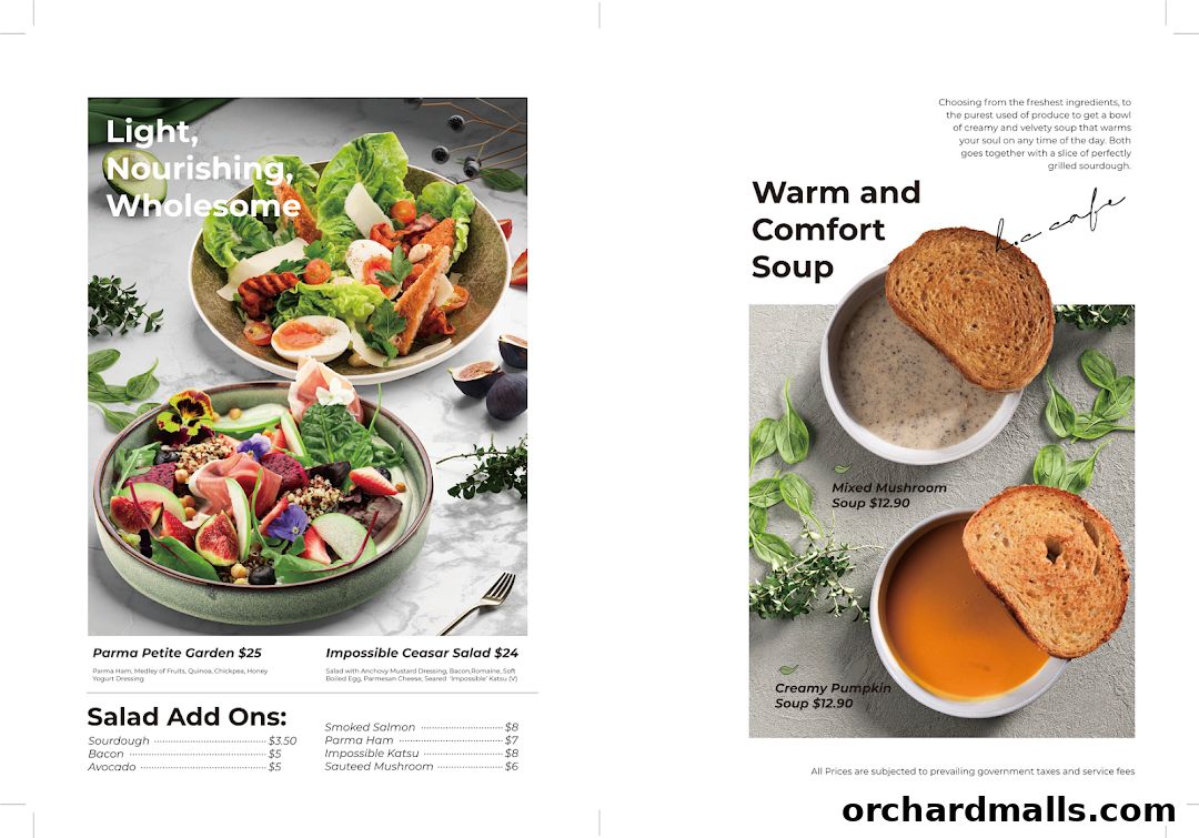 Menu page for HC halcyon  crane