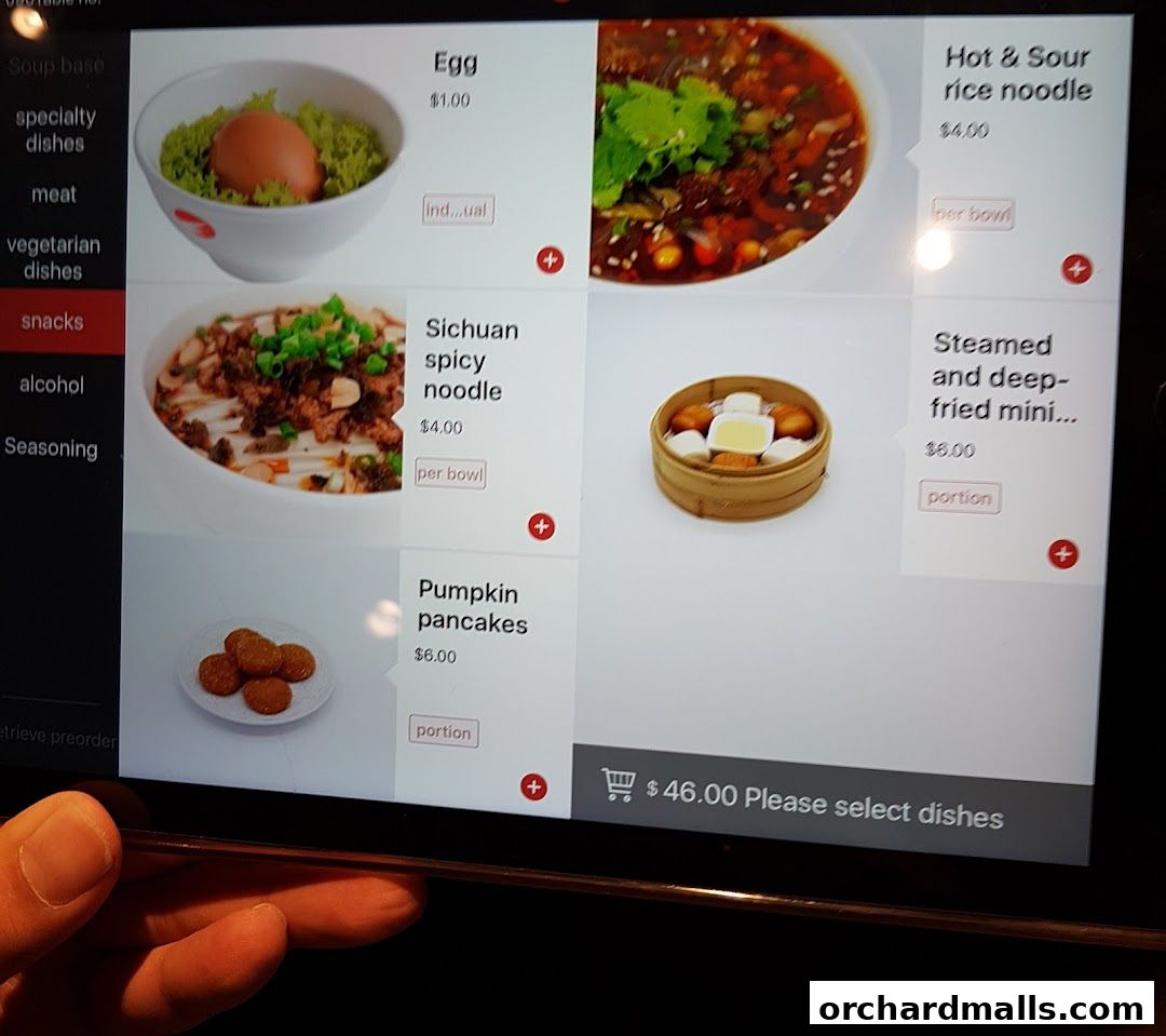 Menu page for 海底捞 Haidilao Hot Pot 313Somerset
