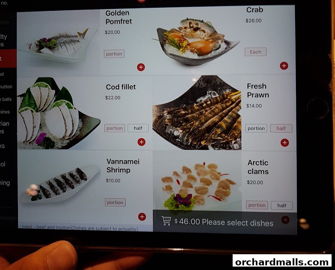 Menu page for 海底捞 Haidilao Hot Pot 313Somerset