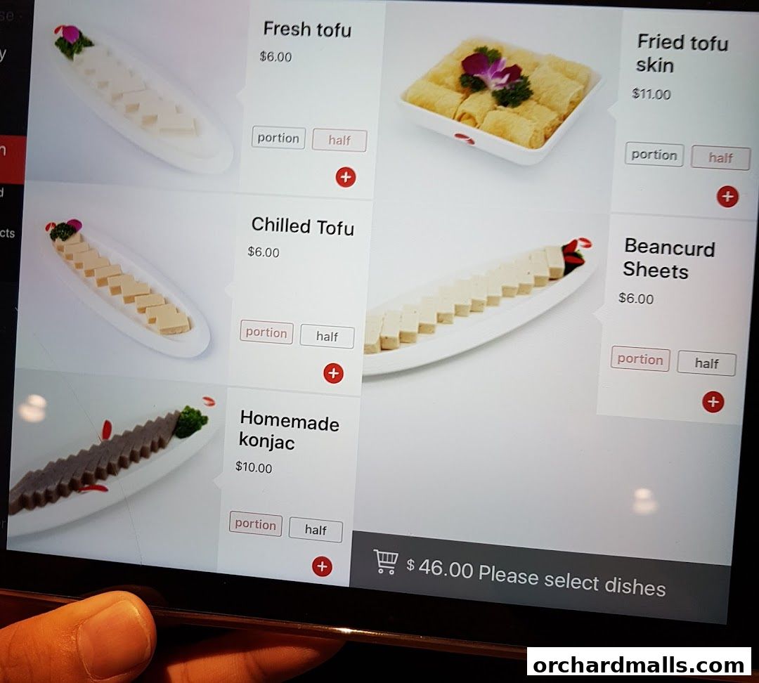 Menu page for 海底捞 Haidilao Hot Pot 313Somerset