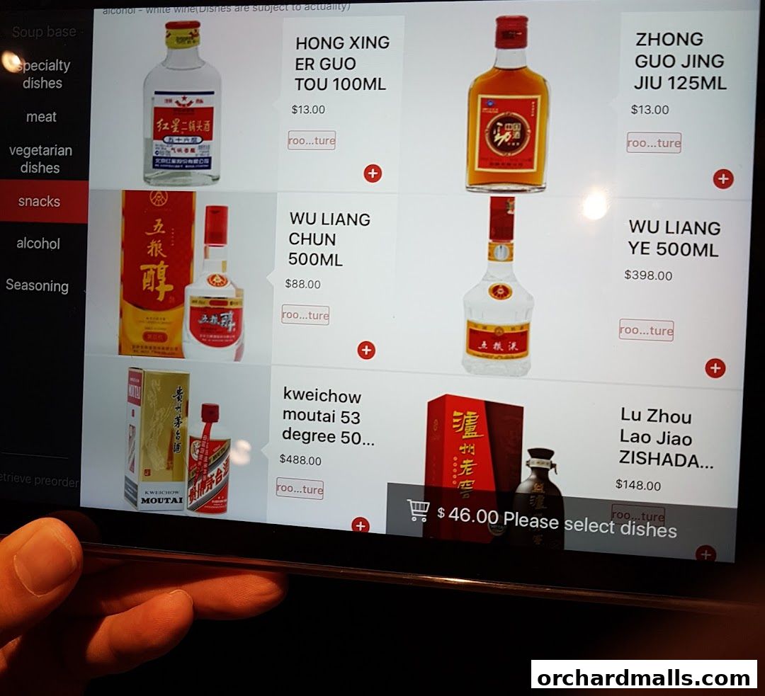 Menu page for 海底捞 Haidilao Hot Pot 313Somerset