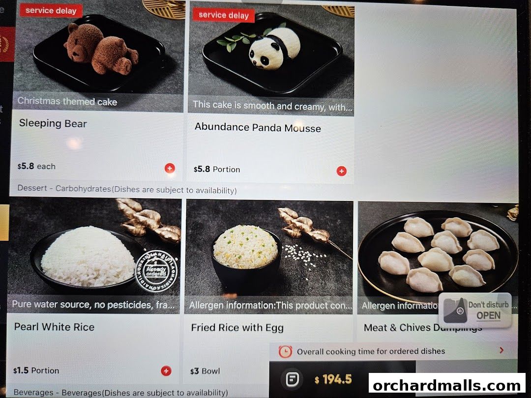 Menu page for 海底捞 Haidilao Hot Pot 313Somerset