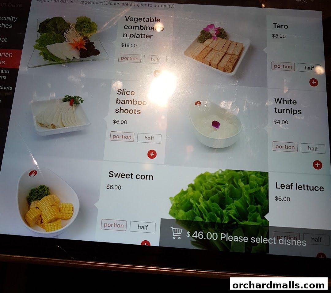 Menu page for 海底捞 Haidilao Hot Pot 313Somerset