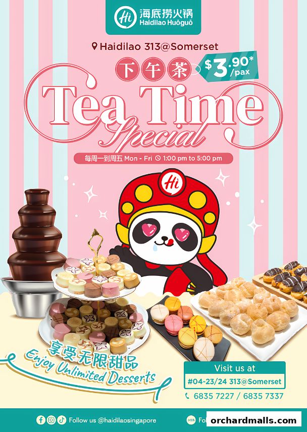 Menu page for 海底捞 Haidilao Hot Pot 313Somerset