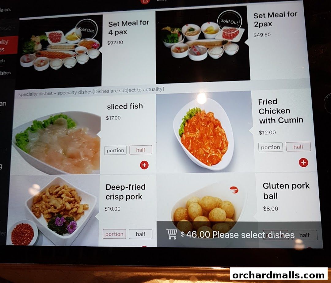 Menu page for 海底捞 Haidilao Hot Pot 313Somerset