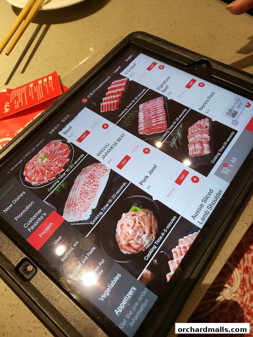 Menu page for 海底捞 Haidilao Hot Pot Wisma Atria