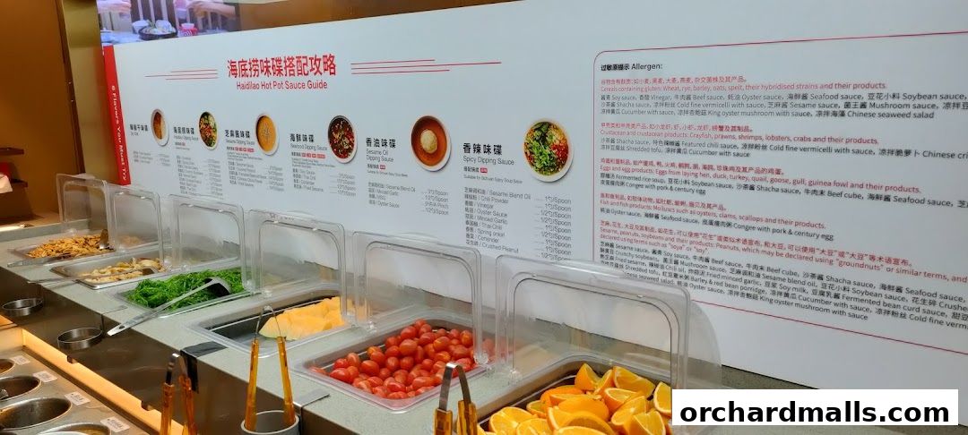 Menu page for 海底捞 Haidilao Hot Pot Wisma Atria